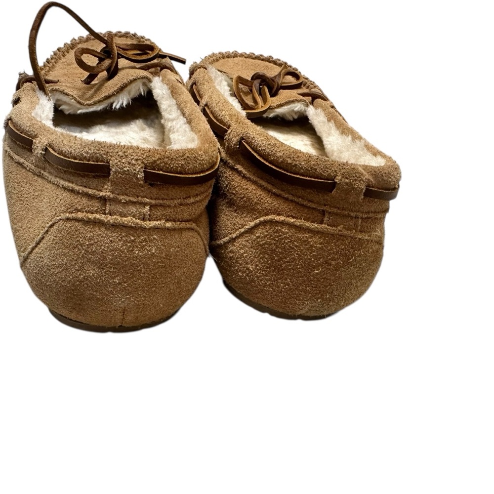 Minnetonka Cally Moccasin Slippers Tan Suede Size 10 - Picture 4 of 7